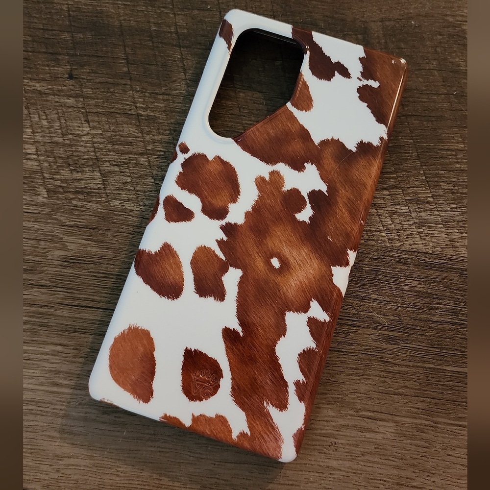 Velvet Caviar Galaxy S22 Ultra Brown Cow Case + 1 Supershieldz Screen Protector